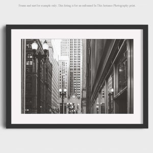 Chicago LaSalle Street Photography Print: Downtown Architecture Wall Art
