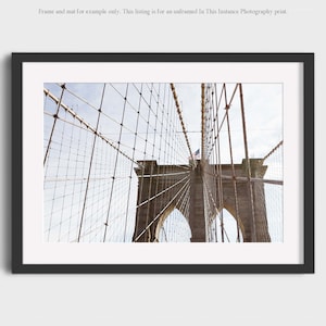 Brooklyn Bridge Photography Print: NYC Architecture, Urban Travel Art