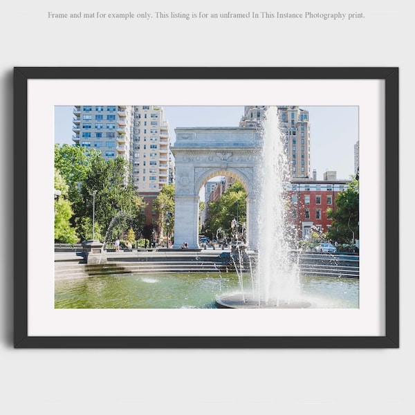 New York City Photography, NYC Washington Square Park Arch in Greenwich Village Manhattan Summer NYU Urban Photo Prints Wall Art