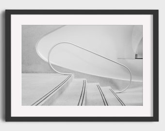 TWA Flight Center Print: Black and White Mid-Century Modern Architecture