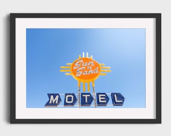 Route 66 Photography Print: Vintage Sun n Sand Motel Sign