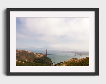 San Francisco Photography, Golden Gate Bridge Skyline California Landscape Marin Headlands Iconic Photo Prints Wall Art Print