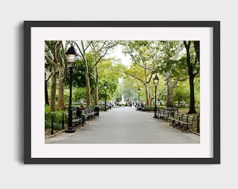 New York City Photography, NYC Washington Square Park in Greenwich Village Manhattan NYU Urban Photo Prints Wall Art