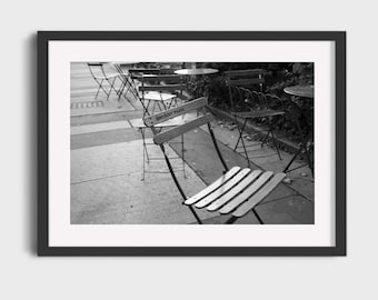 New York City Photography, Bryant Park Black and White Chair NYC Manhattan Downtown Wanderlust Travel Photo Print Wall Art
