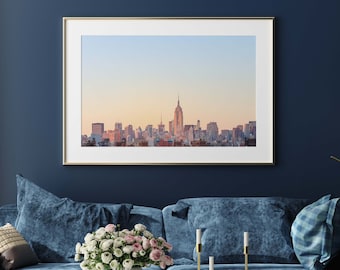 New York City Photography, Pastel NYC Manhattan Skyline Architecture Empire State Building Urban Pink Dreamy Wanderlust Travel Wall Art