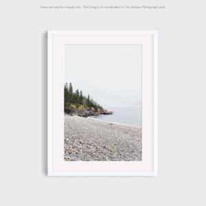 Coastal New England Photography, Maine Atlantic Ocean Acadia National Park Landscape Neutral Photo Wall Art Print