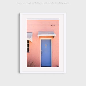 Route 66 Photography Print: Tucumcari Peach Motel, Blue Door