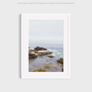 Coastal New England Photography, Maine Atlantic Ocean Acadia National Park Landscape Neutral Photo Wall Art Print