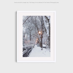 Chicago Photography Print, Winter Snow Day in Lincoln Park Cityscape Wall Art also in Black and White