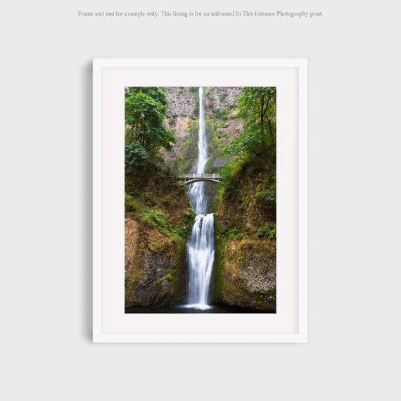 Multnomah Falls Photography Print: Columbia River Gorge Waterfall Nature Wall Art