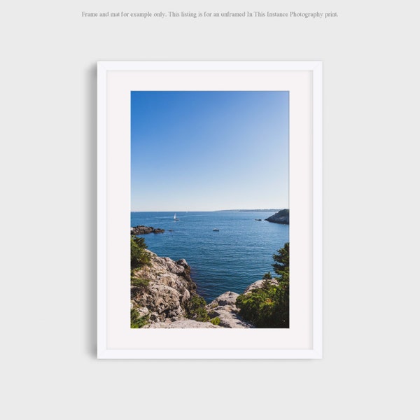 Ocean Photography Print, Coastal Wall Art, East Coast Rhode Island Landscape