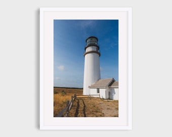 Cape Cod Highland Lighthouse Photography: Coastal Landscape Art Print