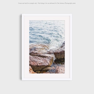 Coastal New England Photography, Maine Atlantic Ocean Acadia National Park Landscape Neutral Photo Wall Art Print