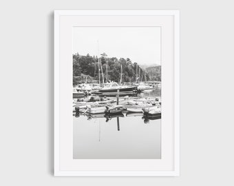 Coastal New England Photography Print, Maine Harbor Nautical Wall Art