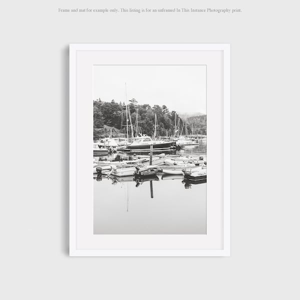 Coastal New England Photography Print, Maine Harbor Nautical Wall Art