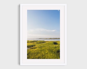 Cape Cod Salt Marsh Photography, Atlantic Ocean Coast Landscape Travel Photo Wall Art Print