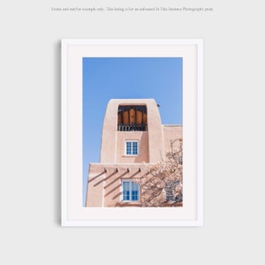 Sante Fe Architecture Photography Print, Southwest New Mexico Adobe Building Boho Wall Art