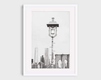 Brooklyn Bridge Photography Print: NYC Urban Travel Art