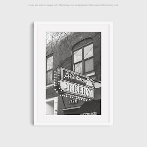 Chicago Photography Print, Wicker Park Alliance Bakery Sign Urban Photo Wall Art