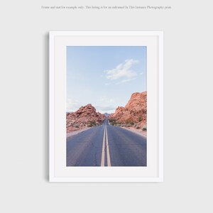 Valley of Fire Road Photography Print, Southwest Desert Boho Travel Wall Art