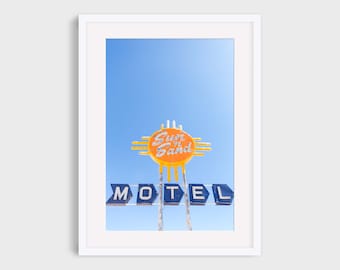 Route 66 Photography Print: Sun n Sand Motel Retro Sign