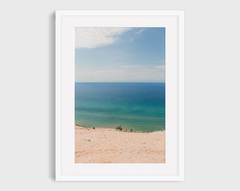 Lake Michigan Dunes Photography Print, Minimalist Wall Art