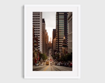 San Francisco Photography, Cable Car Trolley Architecture Urban Cityscape Travel Iconic California Decor Photo Prints Wall Art