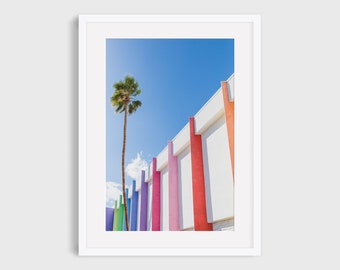 Palm Springs Photography Print, California MCM Architecture Wall Art,  Mid Century Modern Colorful Prints