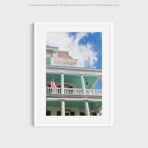 Charleston Photography, Blue Porch Architecture Wall Art, South Carolina Urban Landscape Travel Photo Print