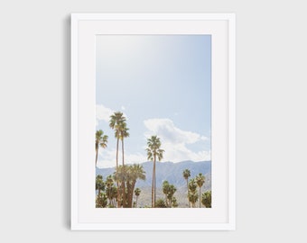 Palm Springs Photography Print, Palm Trees California Desert Wall Art,  Coachella Valley Boho Prints