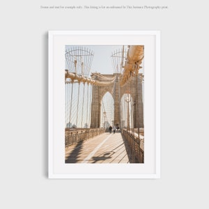 New York City Photography, Brooklyn Bridge Iconic NYC Dreamy Architecture Wanderlust Travel Photo Wall Art Print