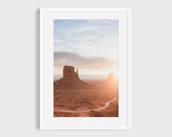 Monument Valley Photography Print, Arizona Desert Wall Art, Southwestern Boho Prints