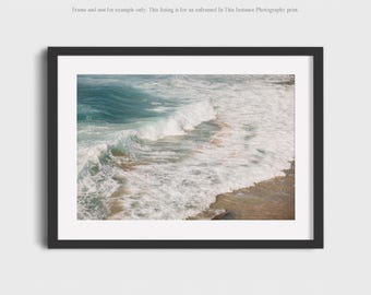 Ocean Waves Photography Print, Coastal Beach Wall Art