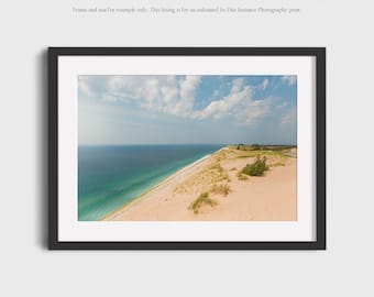 Lake Michigan Dunes Photography, Sleeping Bear Dunes Summer Nature Photo Print Wall Art