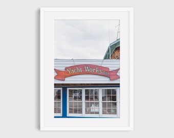 Door County Wisconsin Photography Print: Yacht Works Nautical Wall Art