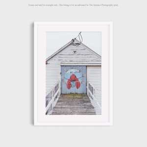 Maine Lobster Shack Photography, New England Coast Coastal Travel Photo Rustic Wall Art Print