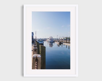Portland Maine Harbor Photography Print: Old Port Pier Coastal Wall Art