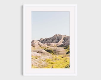 Badlands National Park Photography Print: South Dakota Western Landscape Wall Art