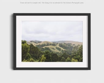 Landscape Photography Print, Countryside Rolling Hills Nature Wall Art