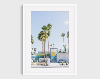 Palm Springs Photography Print, California MCM Architecture Wall Art, Mid Century Modern Colorful Prints