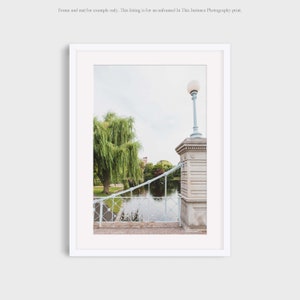 Boston Public Garden Lagoon Bridge Photography Print: East Coast Travel Wall Art