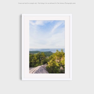 Acadia Photography, Coastal Maine Atlantic Ocean Beehive Summit National Park Landscape Travel Photo Wall Art Print