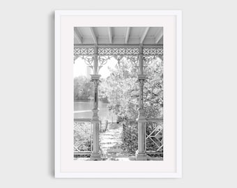 New York City Photography, Central Park Ladies Pavilion Prints NYC Black and White Photo Architecture Wall Art Abstract Gray Wanderlust