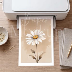 Printer Paper Mockup PSD, A4 Printable Mockup for Planner, Calendar, Worksheet, Coloring Book