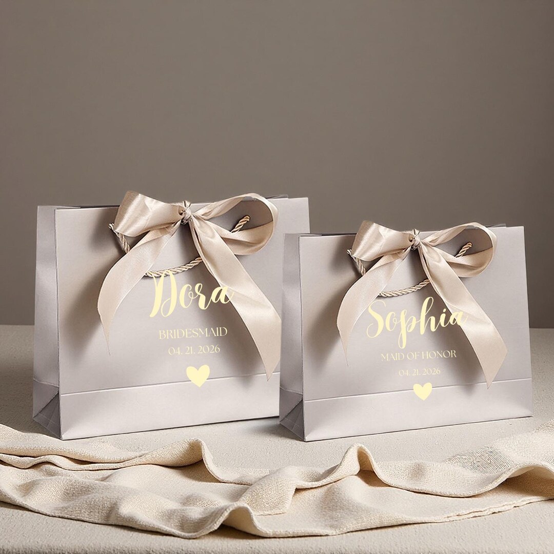 Personalized Welcome Gift Bag, Bridal Shower Favor Bags, Maid of Honor ...