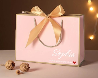 Borsa regalo personalizzata per San Valentino, bomboniere personalizzate per San Valentino, Galentine's Day