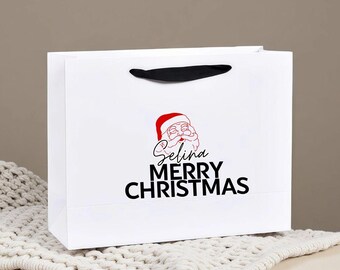Borsa regalo di Natale personalizzata, elegante borsa regalo in lamina per le feste