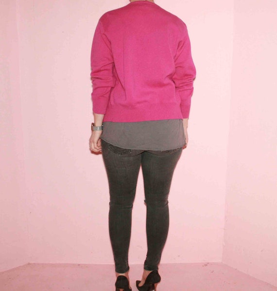 Vintage Pink Cardigan Sweater - image 7