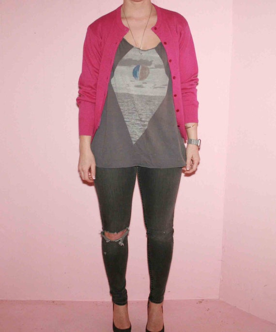 Vintage Pink Cardigan Sweater - image 8