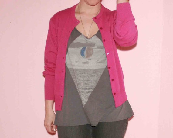 Vintage Pink Cardigan Sweater - image 1